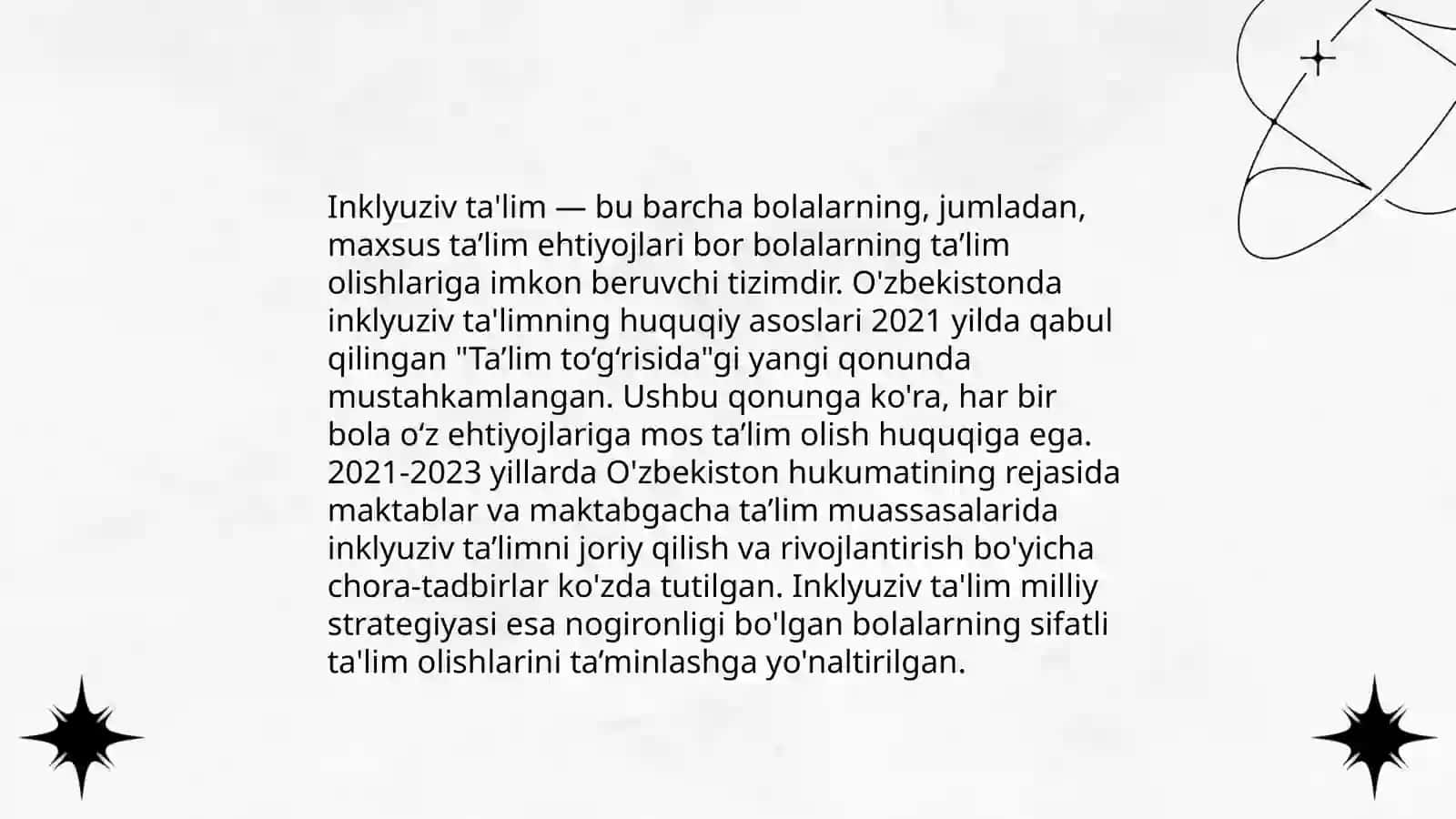 Inklyuziv ta'lim kursining tamoyillari 4