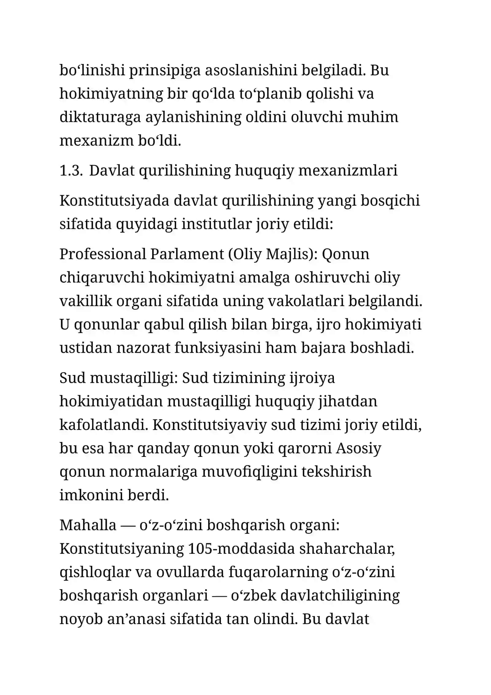 Mustaqil ish: 1991–2000-yillarda O‘zbekistonda amalga oshirilgan siyosiy islohotlar 4