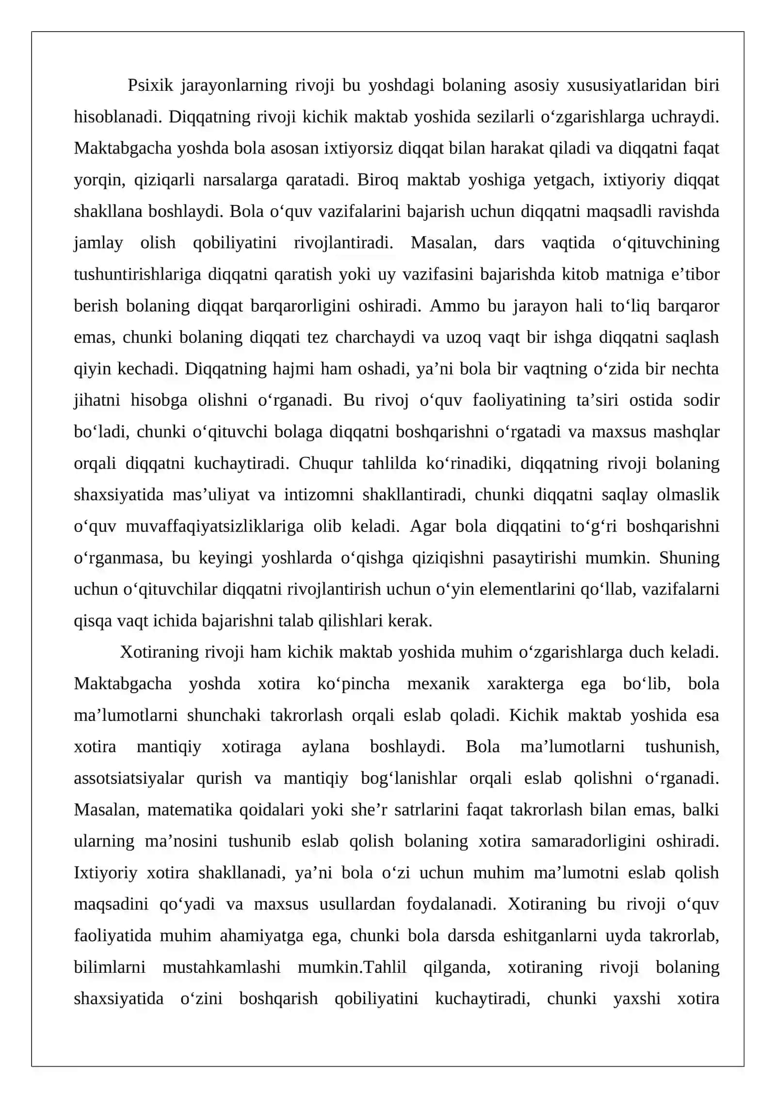 Kichik maktab yoshida bola shaxsining rivojlanish xususiyatlari 4
