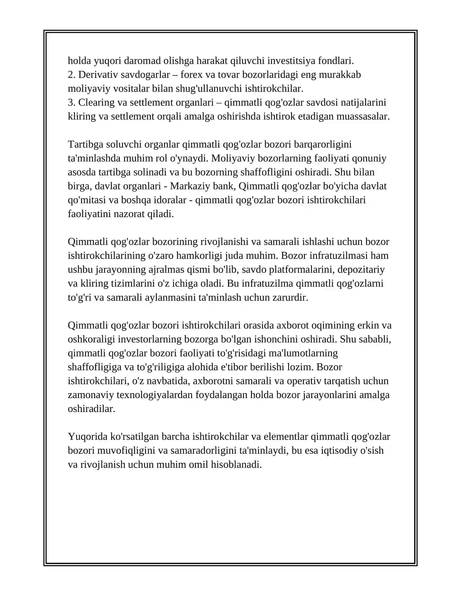 QIMMATLI QOG'OZLAR BOZORI TAHLILI 4