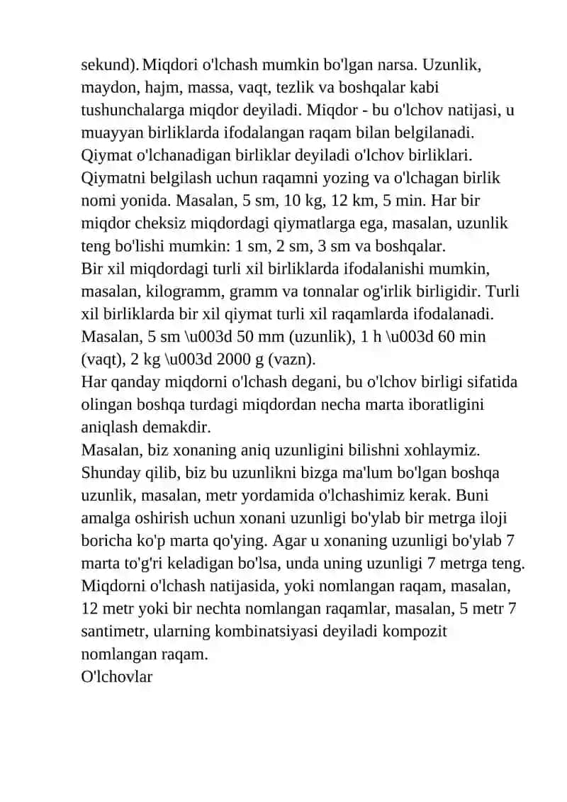 Qadimiy, ko’xna o‘lchovlar va o‘lchash birliklari 4