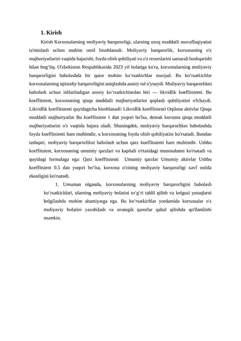 Korxonalarning_moliyaviy_barqarorligini_baholash_korsatkichlari 4