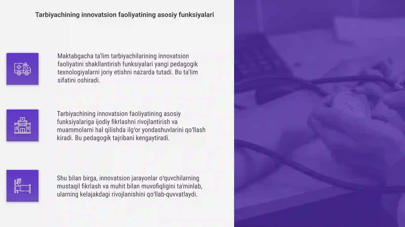 Maktabgacha ta'lim tarbiyachining innovatsion faoliyatini shakllantirish funksiyalari 4