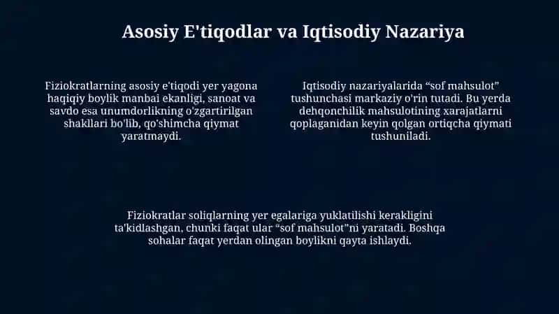 Fiziokratlar: Tarix, E'tiqodlar va Nazariya 4