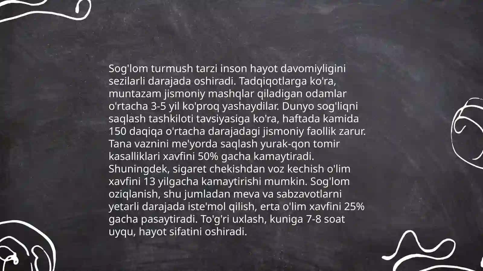 Uzoq umr ko'eish muammolari 4