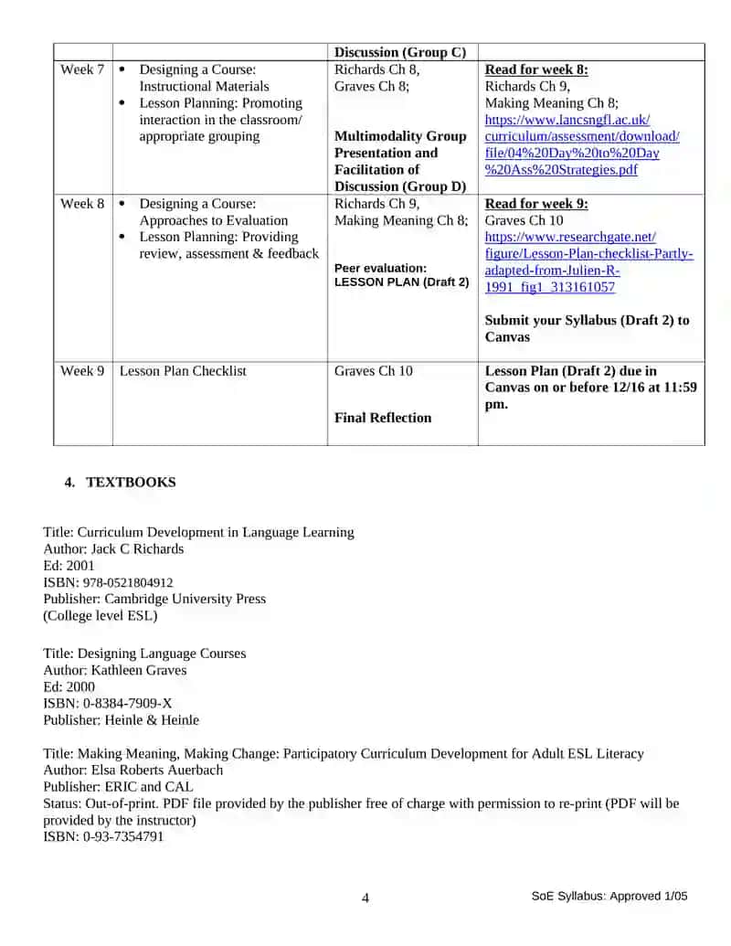 Curriculum Development in Second Language Classrooms 4