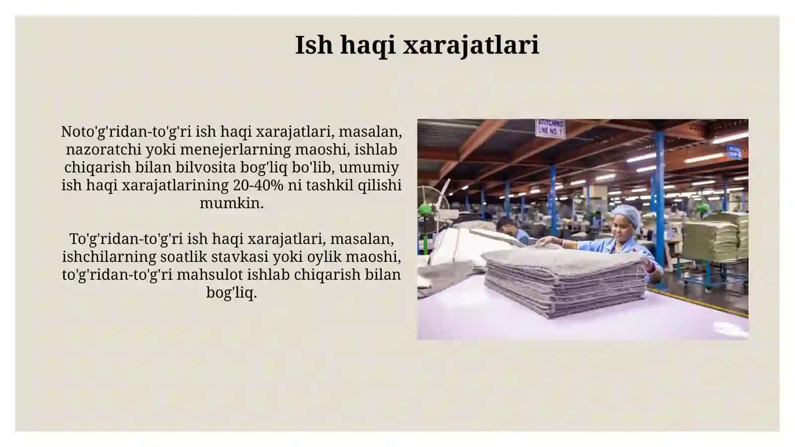 Ishlab chiqarish xarajatlar hisobi 4