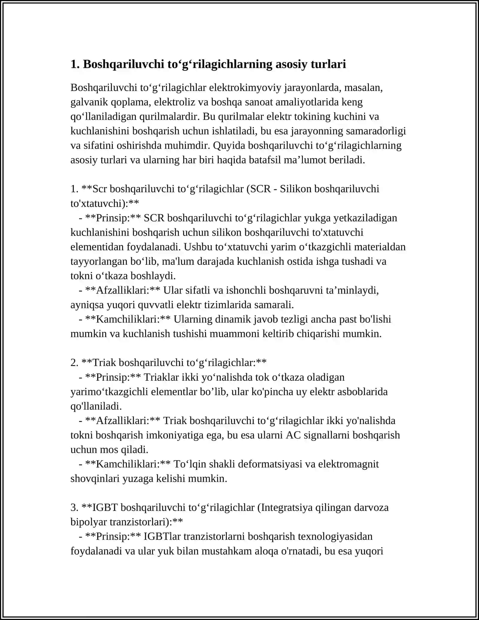 BOSHQARILUVCHI TOʻGʻIRLAGICHLAR 4
