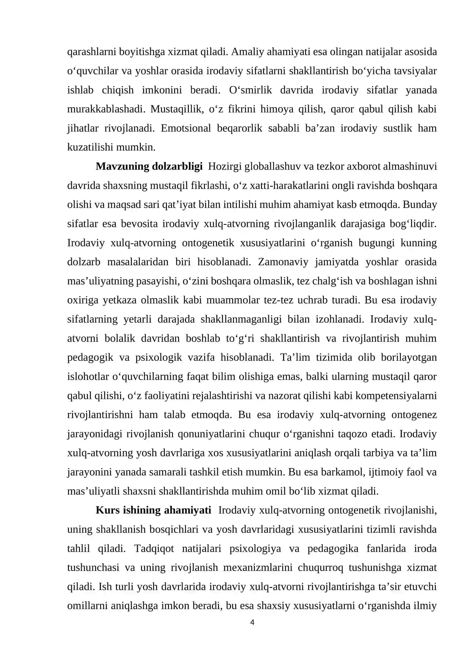 Irodaviy xulq-atvorning ontogenetik xususiyatlari 4