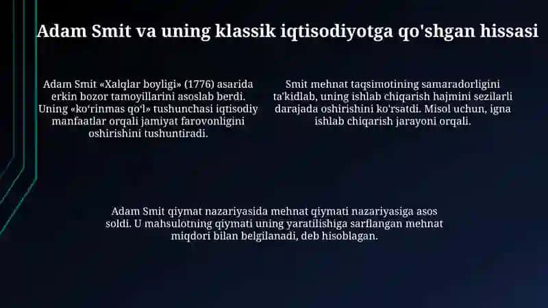 Klassik iqtisodiyotning vujudga kelishi 4