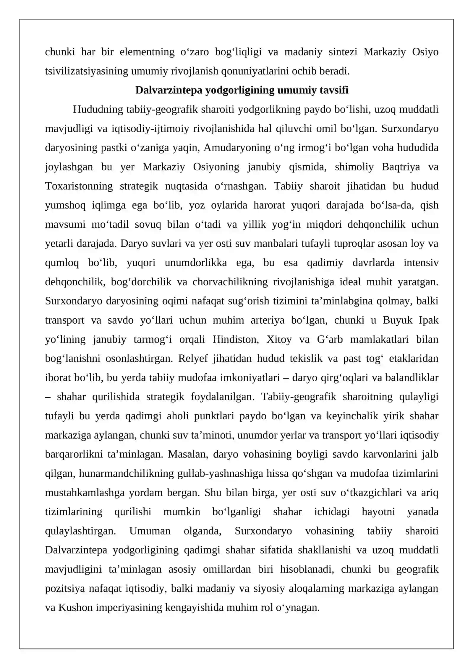 Dalvarzintepa arxeologik yodgorligini o‘rganilish tarixi 4