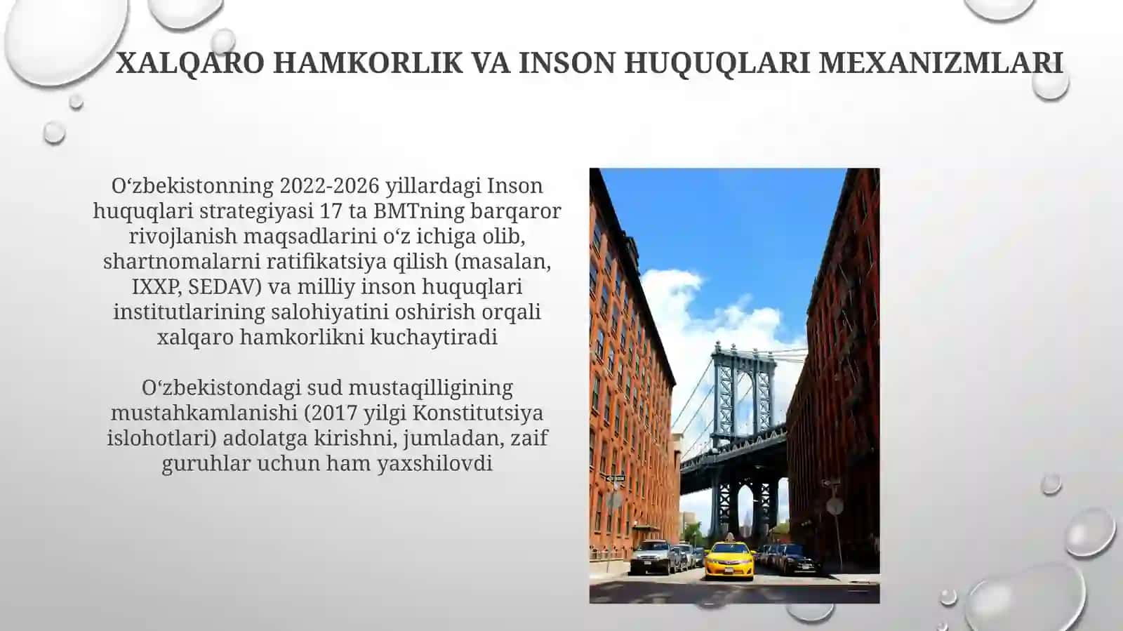 Yangi Oʻzbekiston dа Inson huquqlari va erkinliklari kafolatining yaratilishi 4