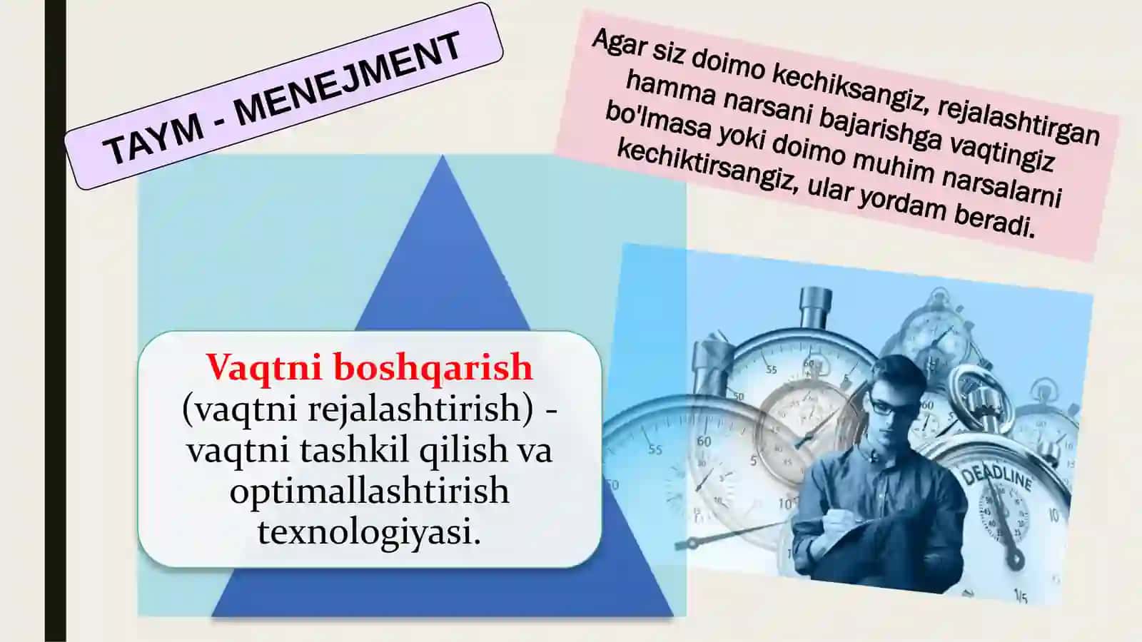 Kun tartibini rejalashtirish (taym-menejment) 4