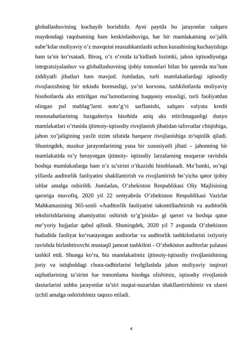 O'zbekiston Respublikasida autidorlik faoliyatini tashkil qilishning huquqiy asoslari 4
