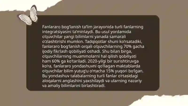 Integratsiyalashgan darslarning samaradorligini oshirish va taʼlim prinsiplari 4