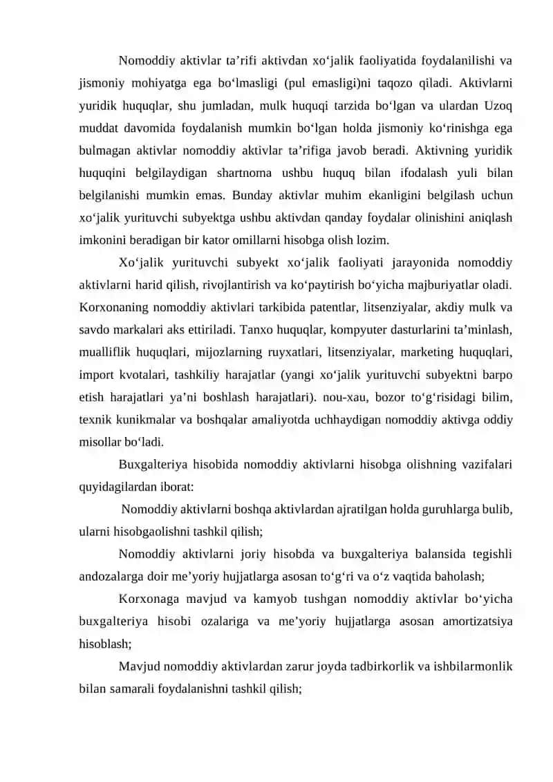 Nomoddiy aktivlar hisobi tushunchasi 4