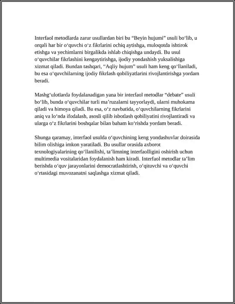 INTERFAOL METODLAR VA ULARNING MOHIYATI 4