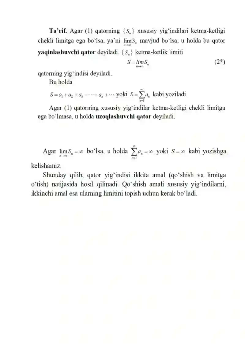Qatorlar yordamida differensial tenglamalarni yechish 4