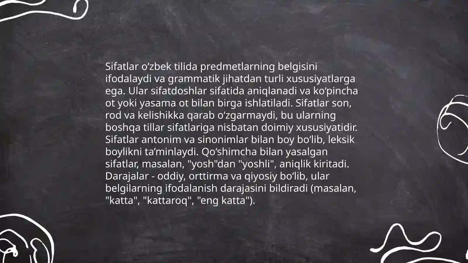 Sifat soʻz turkumi 4