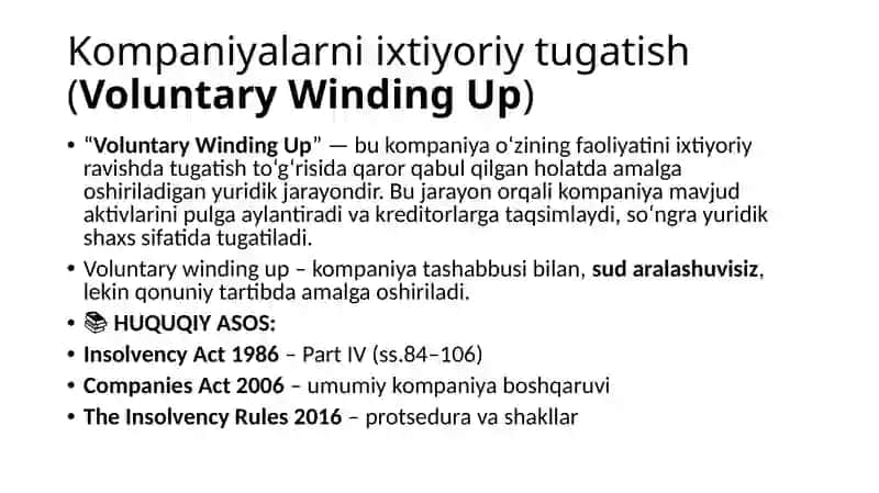 To’lovga qobiliyatsizlik va sanatsiya(sog’lomlashtirish) 4