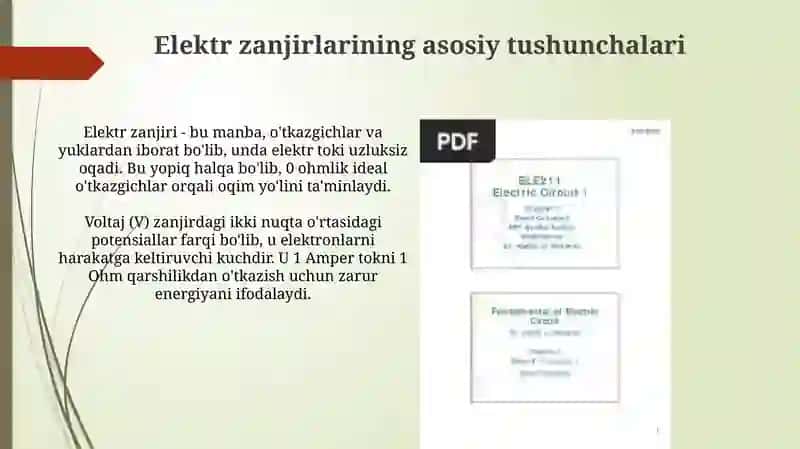Elektr zanjirlari asosi va qonunlari 4
