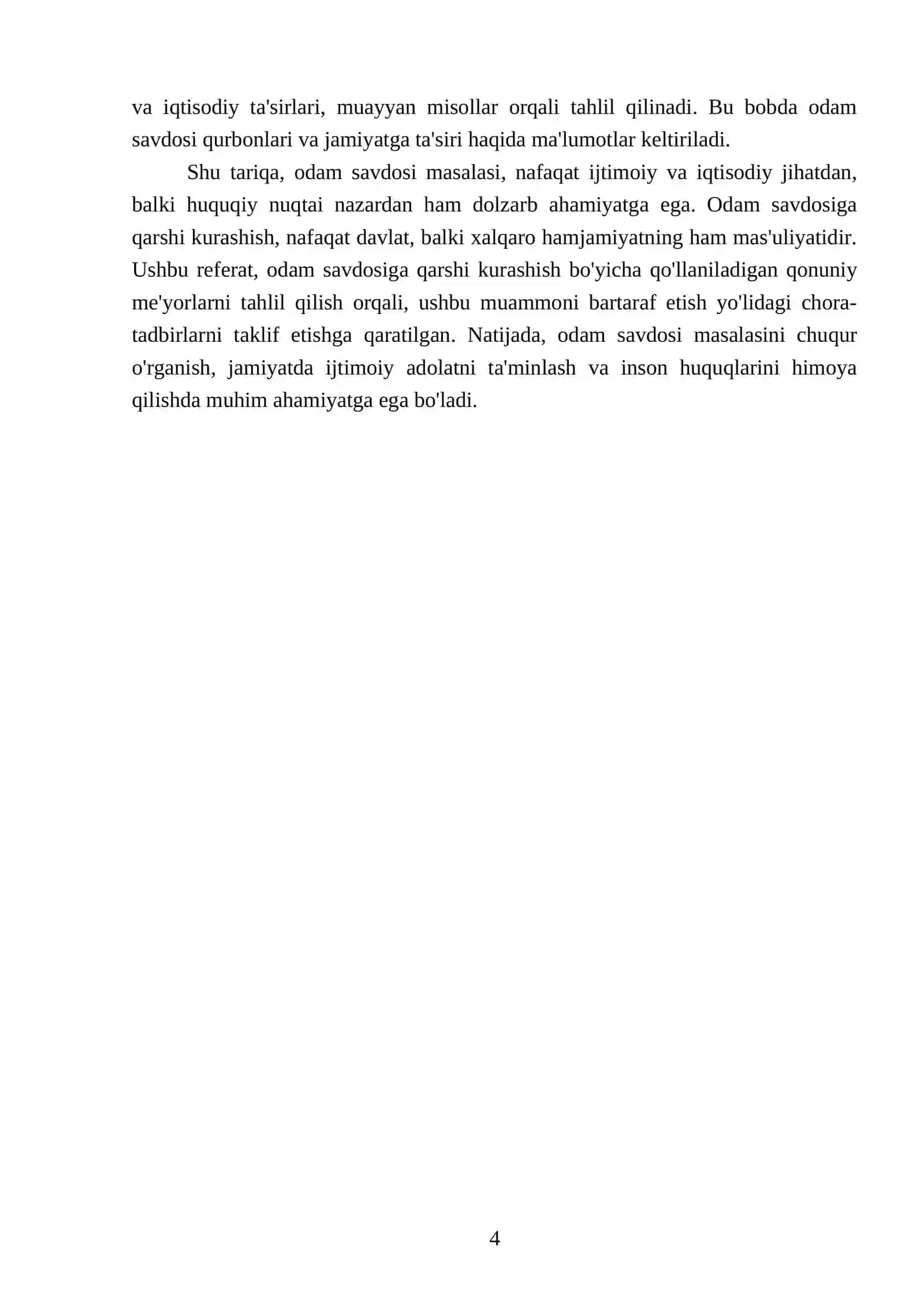 Odamlar savdosi milliy va xalqaro huquqiy jihatlari 4
