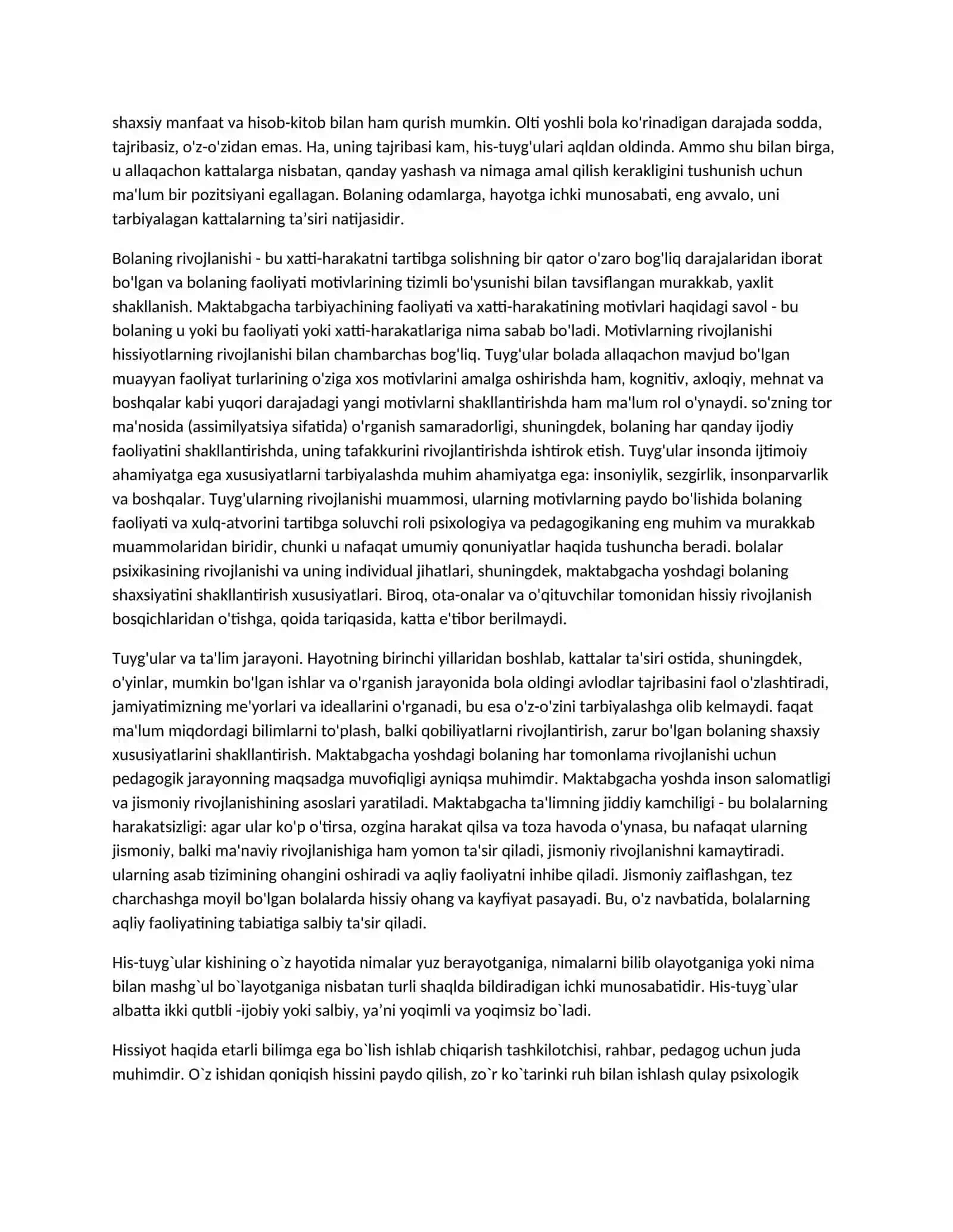 Imotsional irodaviy soha va uni maktab yoshidagi bola shaxsining bilish faoliyatidagi rivojlanishning ahamiyati 4