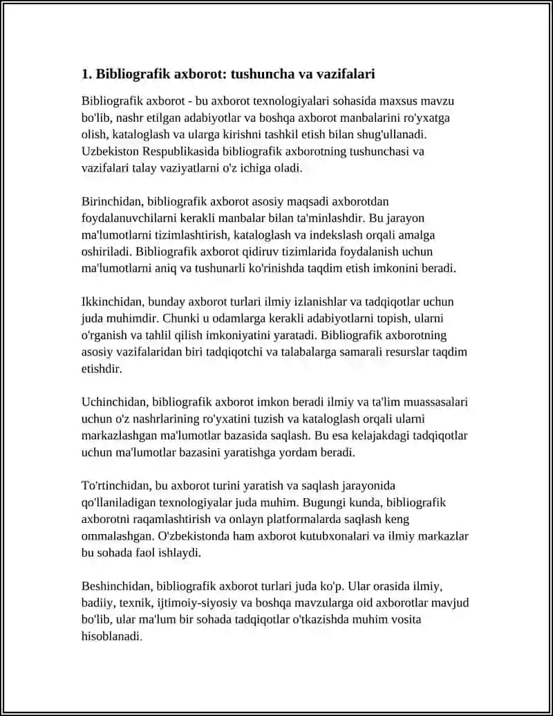 BIBLIOGRAFIK AXBOROTNING PAYDO BO'LISHI VA RIVOJLANISHNING ASOSIY YO'NALISHLARI 4