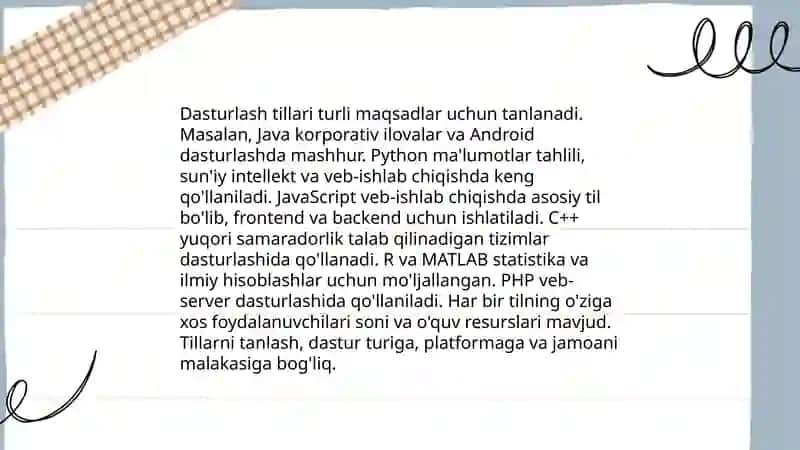 Dasturlarni loyihalash va algoritmlarni ishlab chiqish 4