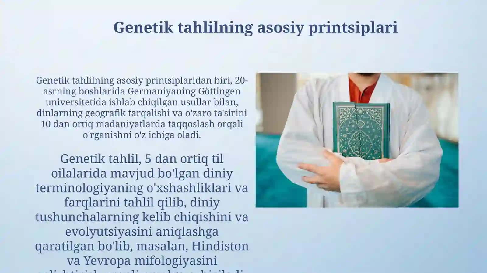 Dinlarni tadqiq etish metodologiyasi: tipologik, qiyosiy, tarkibiy-funksional, genetik tahlil 4