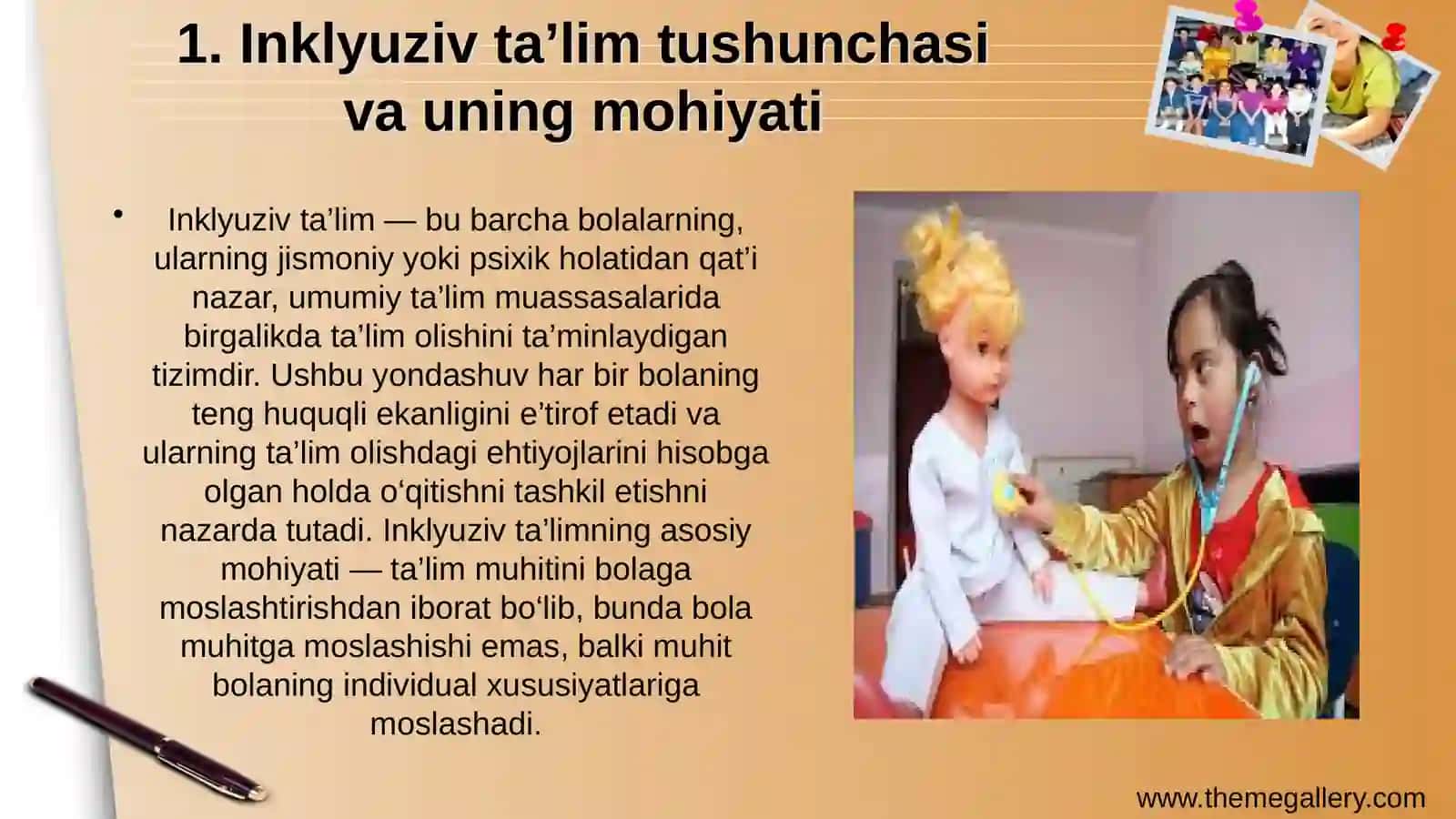 Inklyuziv sharoitida imkoniyati cheklangan bolalarga inklyuziv ta’lim tizimida korreksion-pedagogik ishlarni tashkil etish 4