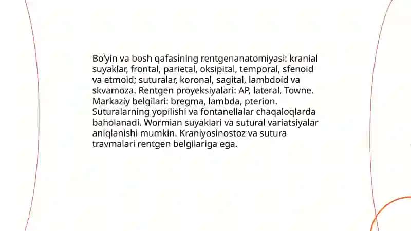 Skelet suyaklarining rentgenanatomiyasi 4