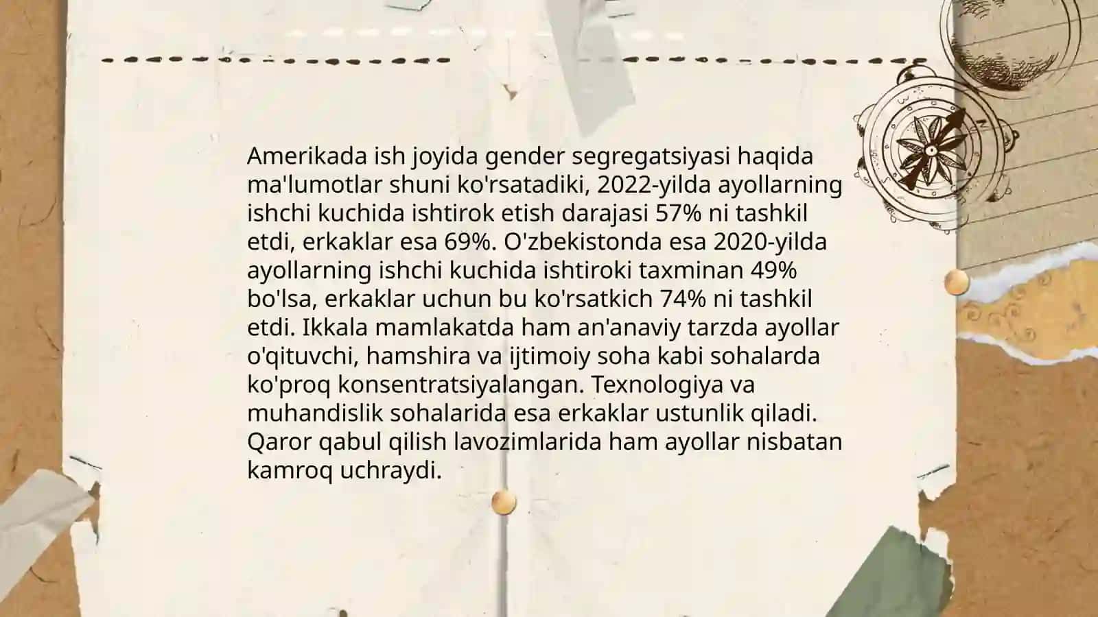 Amerika va ozbekistonda gender masalasidagi oxshashlik va farqlar 4