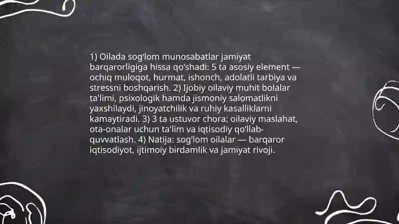 Oilaviy qadriyatlar va jamiyat barqarorligi 4