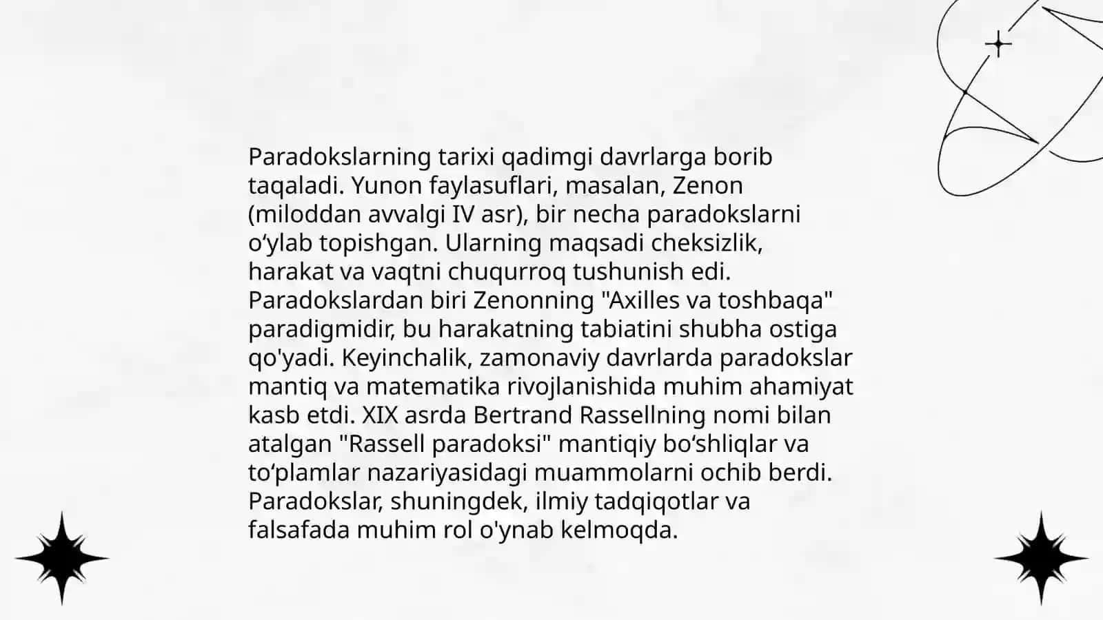 Paradokslar. Paradoksga ta'rif. Hayotiy misollar 4