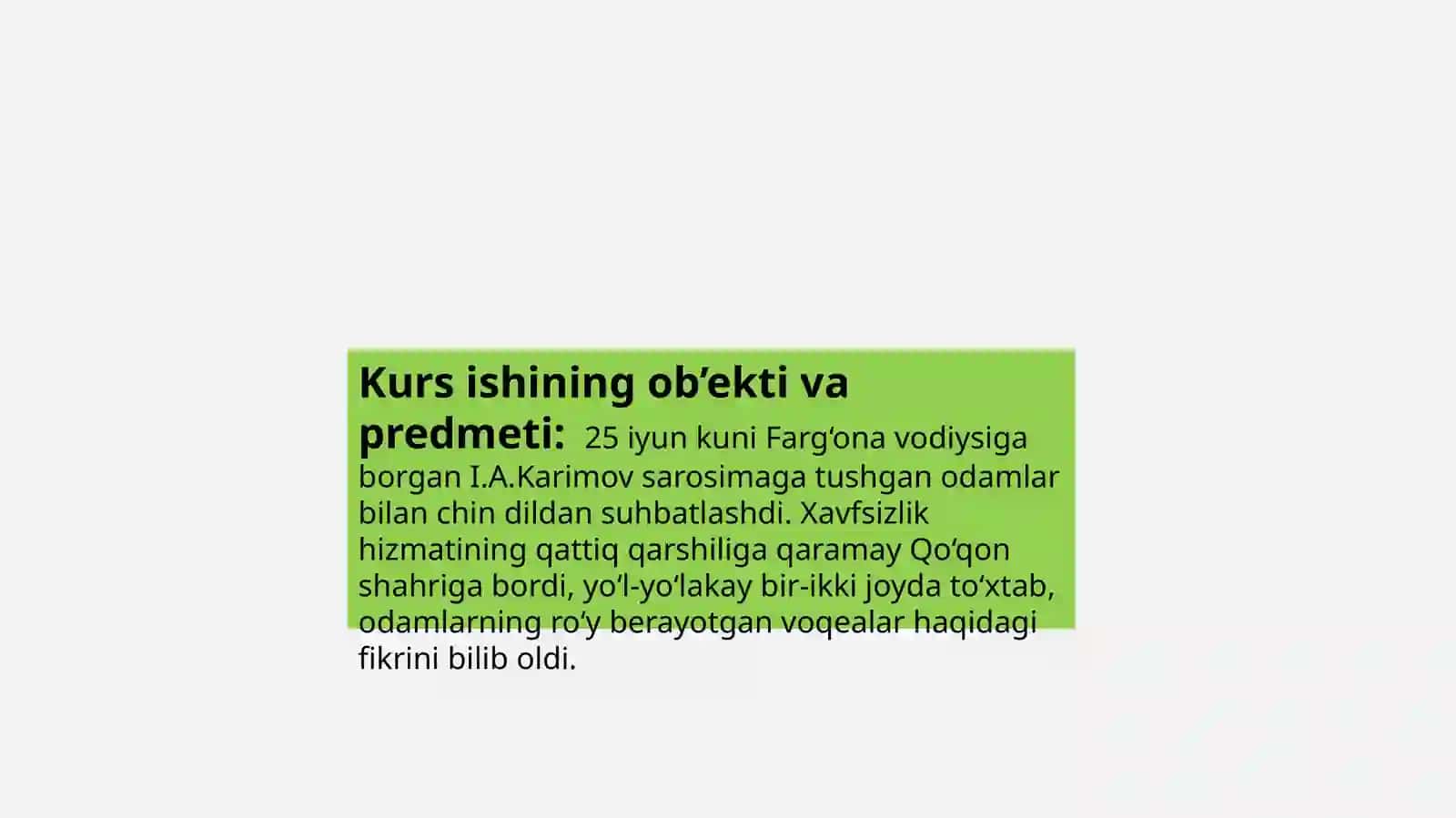 O‘ZBEKISTON DAVLAT SUVERENITETINING E’LON QILINISHI Reja 4