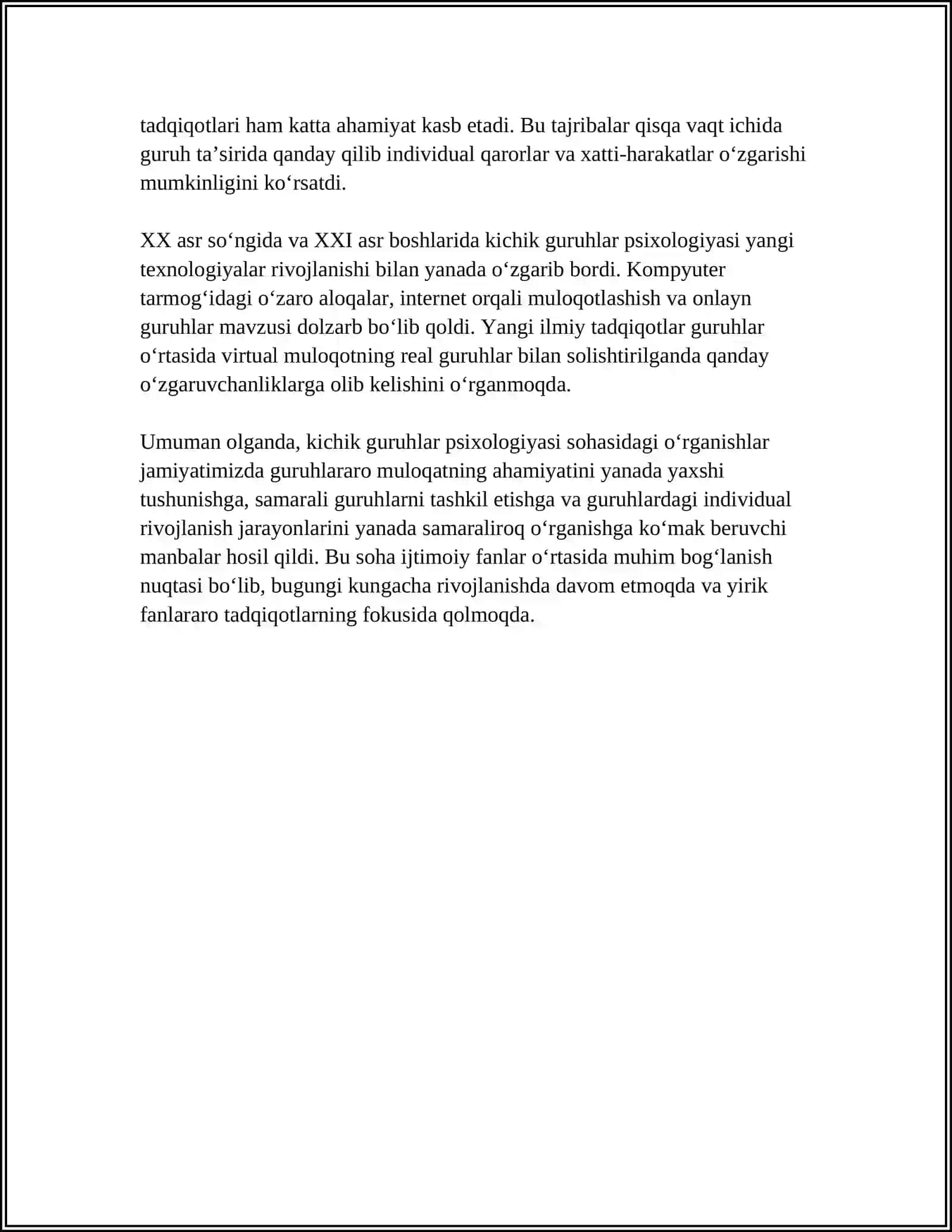 KICHIK GURUHLAR PSIXOLOGIYASI MUAMMOSI 4