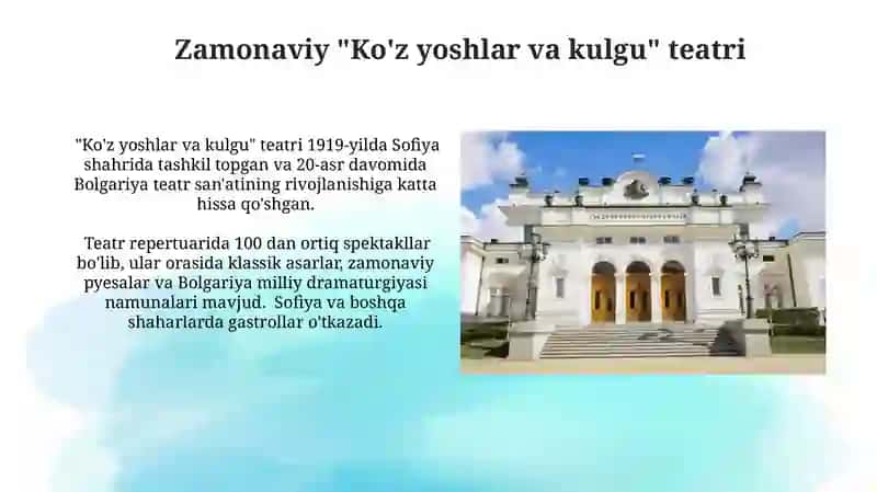 "Ko'z yoshlar va kulgu" teatri 4