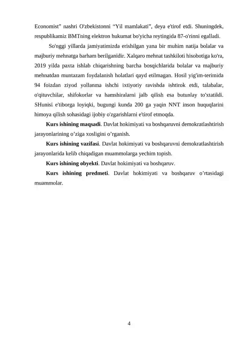 O’ZBEKISTONDA DAVLAT HOKIMIYATINI VA BOSHQARUVINI DEMOKRATLASHTIRISH 4