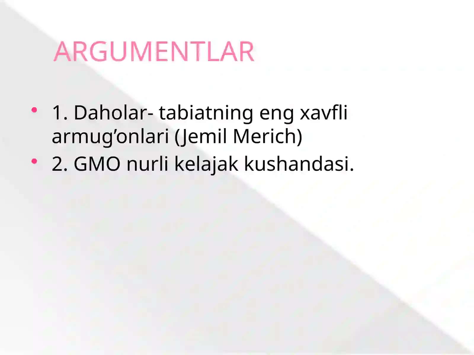 Genetik Modifikatsiyalangan organizmlarning foydasi 4