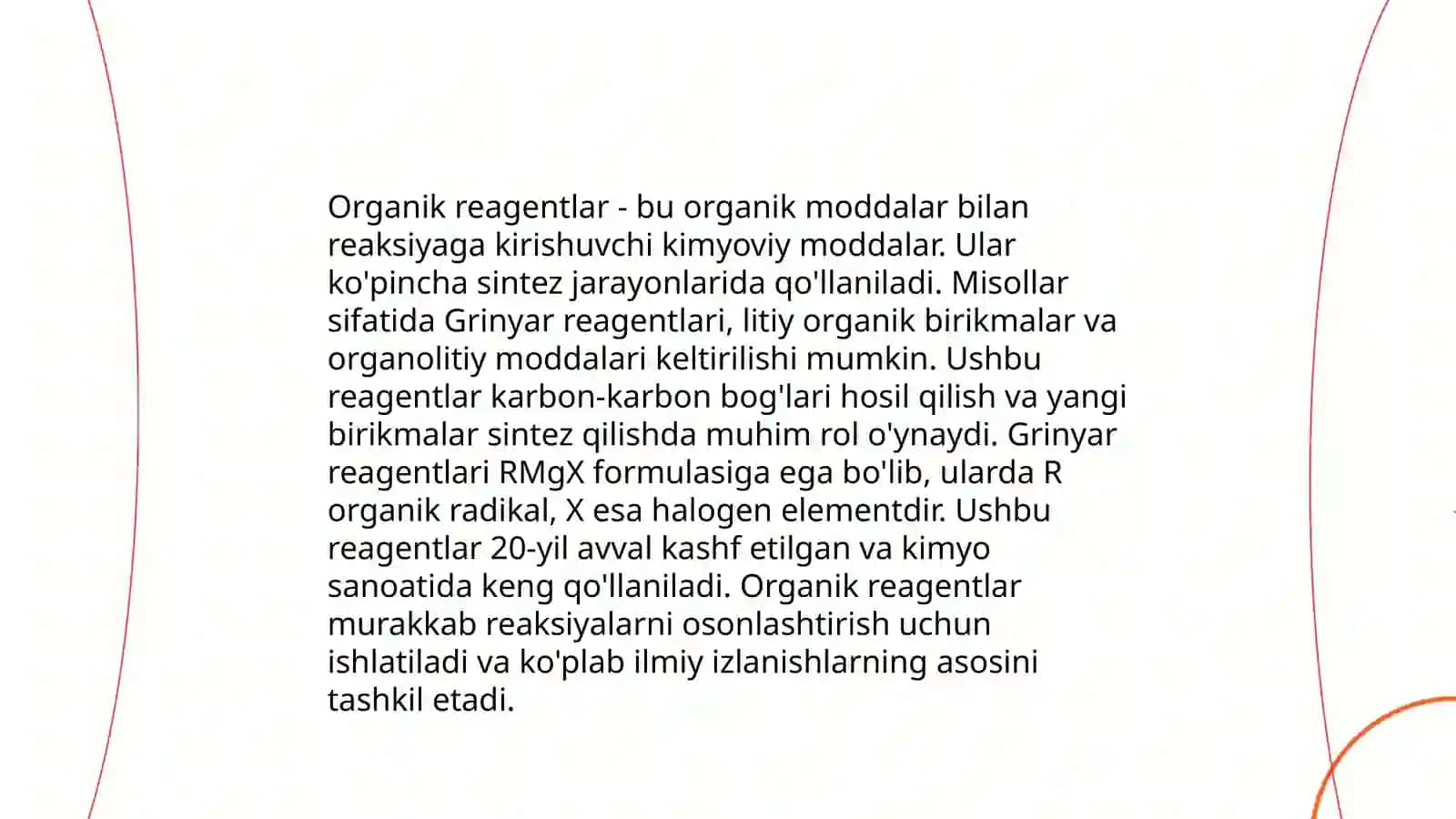 Reagentlarning sinflanishi 4
