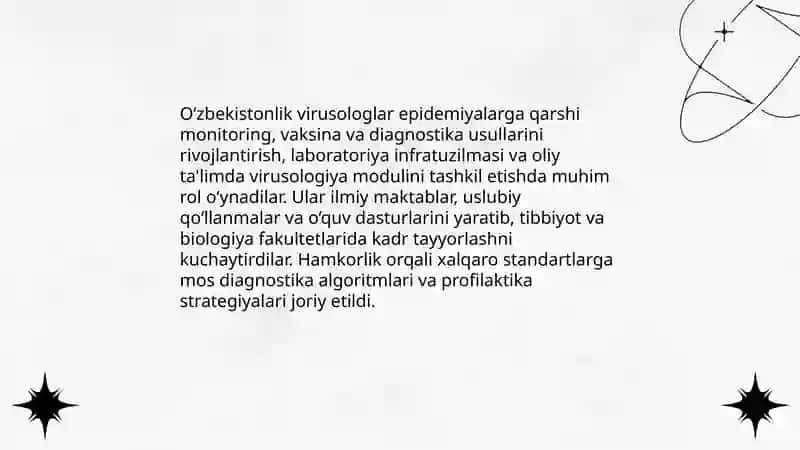 Mikrobiologiya, virusologiya, immunologiya, parazitologiya modulini rivojlanishiga hissa qo‘shgan O‘zbekistonlik yetakchi olimlari. Doniyor Sayfiddinov 4