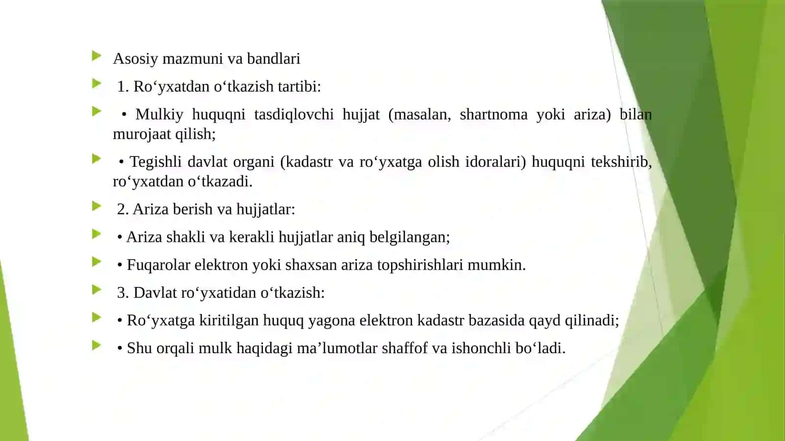 O‘zbekiston Respublikasining 937 va 803-sonli qonun bilan tanishish 4