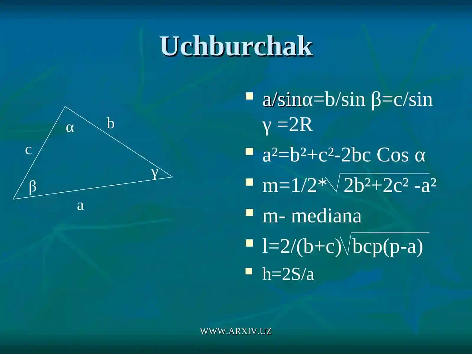 Uchburchaklar 4