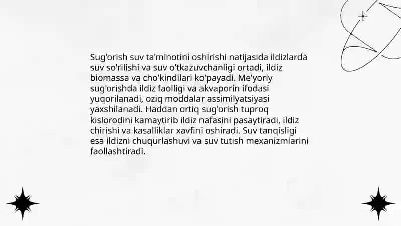 Sug'oriladigan dehqonchilik fiziologik xossalari 4