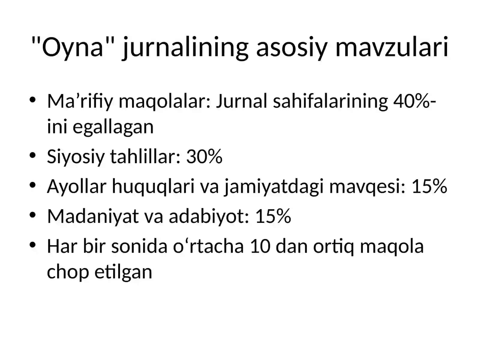 Oyna jurnali haqida 4