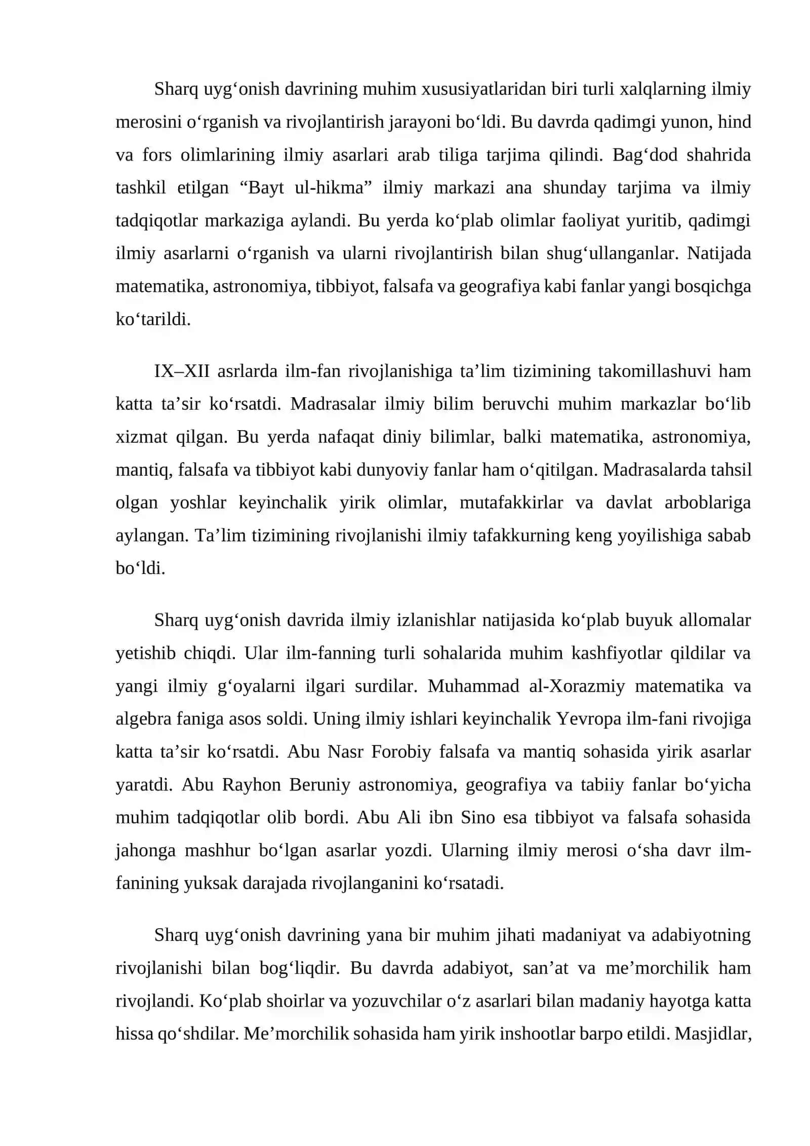 IX–XII asrlarda Sharq uyg‘onish davri 4