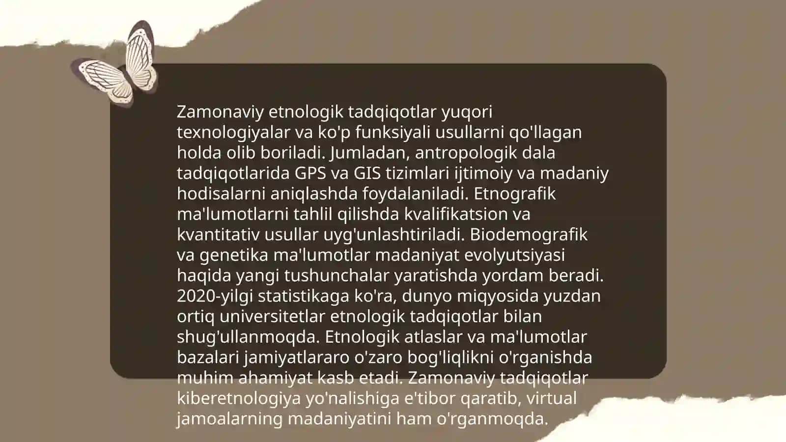 Etnalogiyadagi zamonaviy yo‘nalishlar 4
