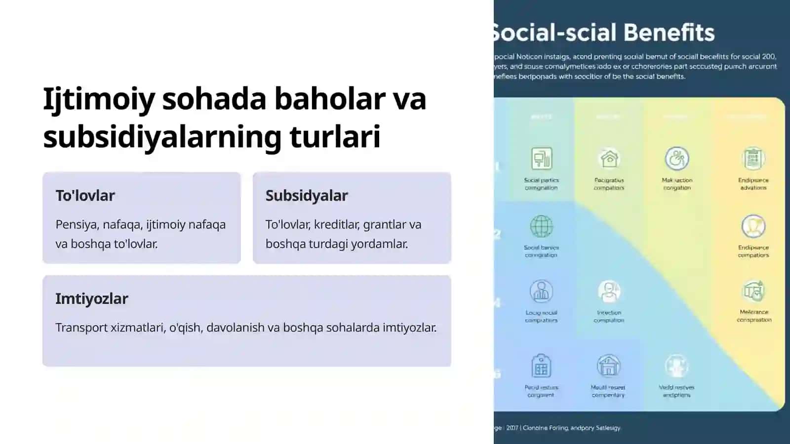 Ijtimoiy sohada baholar va subsidiya 4