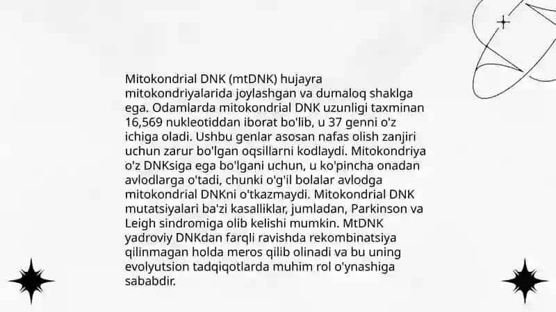 Shaxs identifikatsiyasida mitokondrial DNKning ahamiyati 4